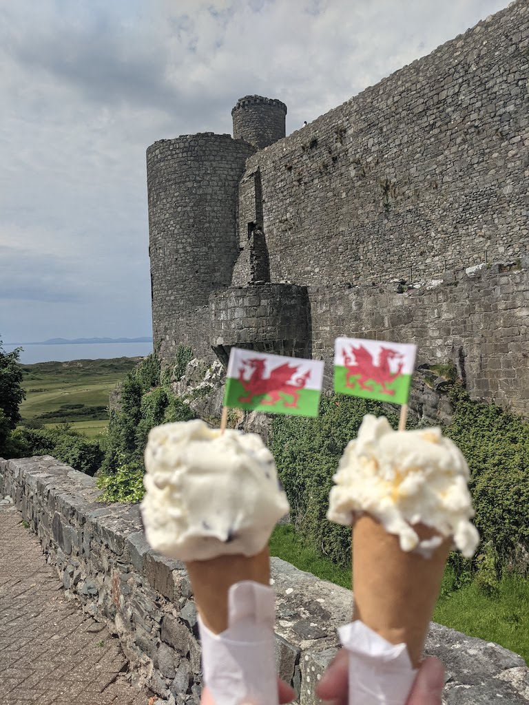 Ice cream at Harlech Castle