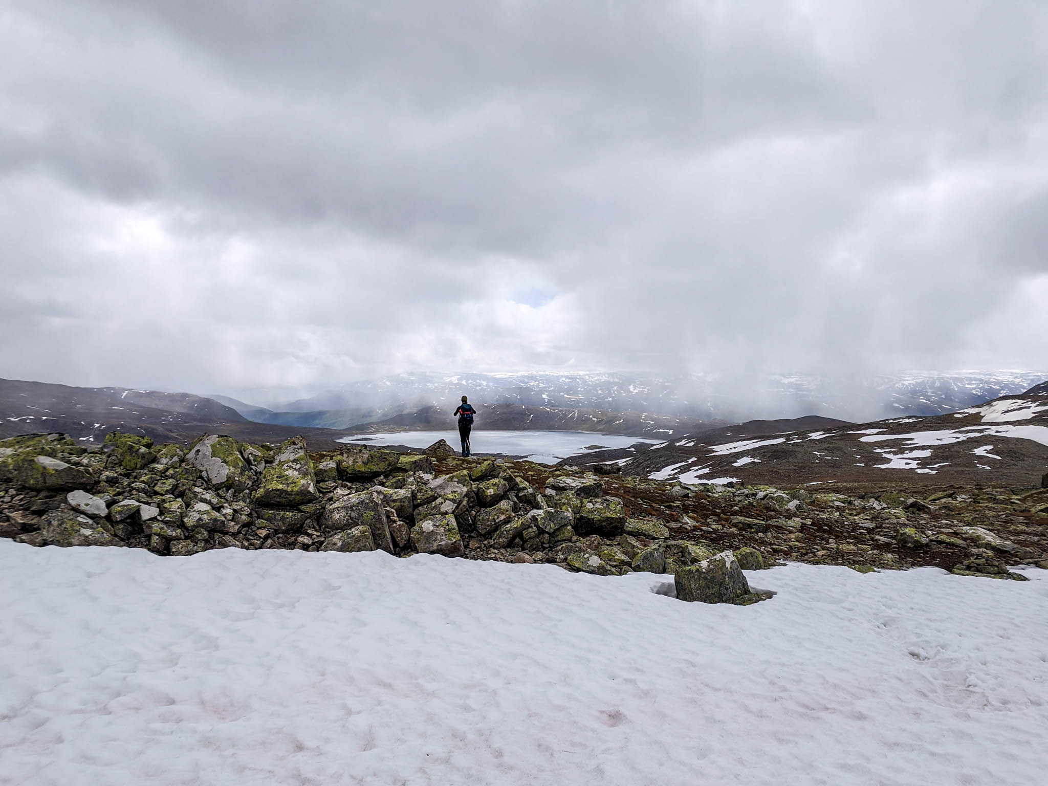 Snow and boulder fields