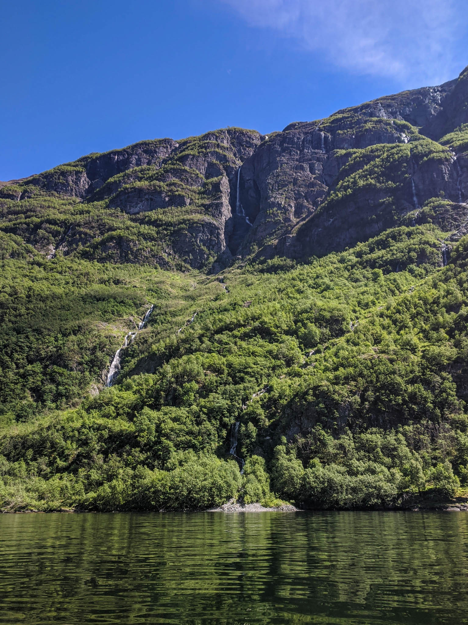 Nærøyfjord waterfalls