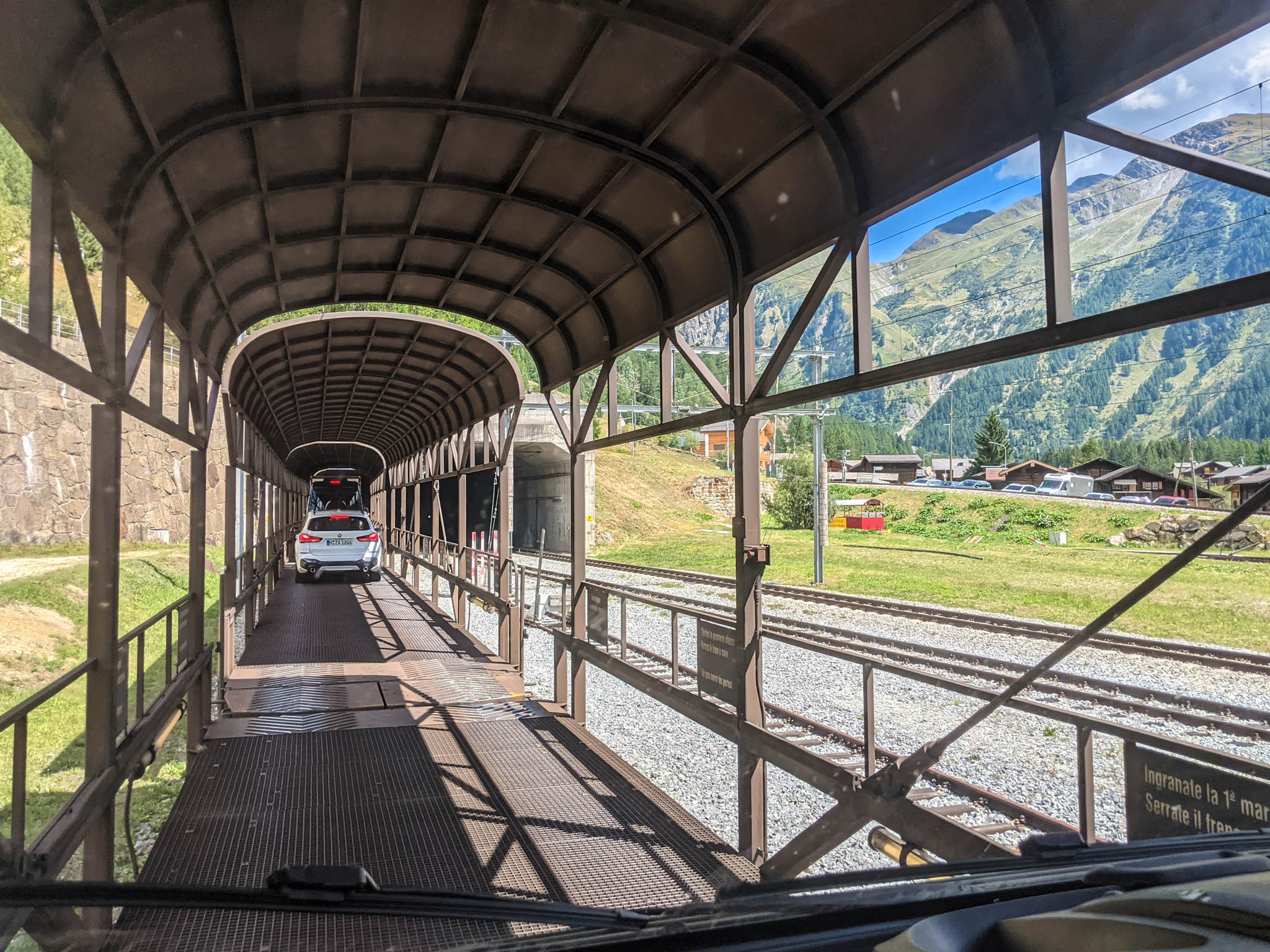 Taking the van on a train